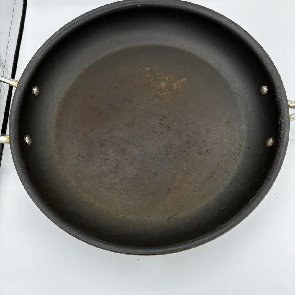 All-Clad Frying Pan‎ 12 Inch Skillet Nonstick Long Handle No Lid Side